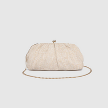 Load image into Gallery viewer, Goldie Clutch - Vanilla Raffia
