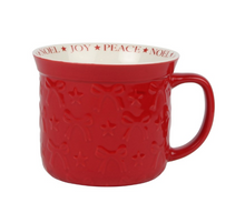 Load image into Gallery viewer, Red Bow Oversized Soup Mug
