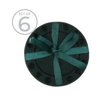 Load image into Gallery viewer, Forest Green Winter Felt Coasters - Set Of 6
