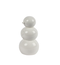 Load image into Gallery viewer, White Snowman Glossed Ceramic Décor - Medium
