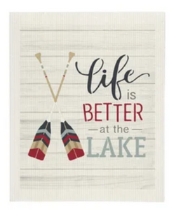 Life Is Better At The Lake Sponge Cloth