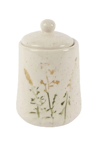 Embossed Floral Sugar Pot