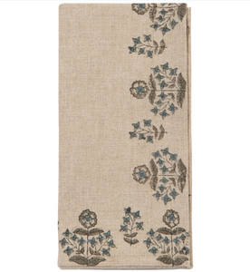 Salvia Block Print Napkins - Set of 4