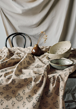 Load image into Gallery viewer, Salvia Block Print Tablecloth - 60&quot; x 90&quot;
