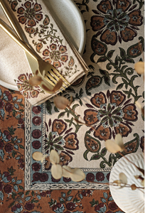 Elysian Block Print Tablecloth - 60" x 90"