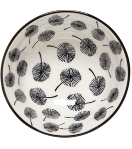 Gray Dandelion Stamped Bowl 3.5 Inch