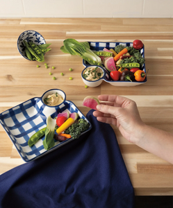 Grid Dip n' Dish Plate