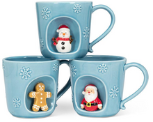 Load image into Gallery viewer, Snowflake Mug with Snowman
