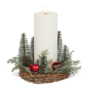 Small Tree & Ball Candle Ring