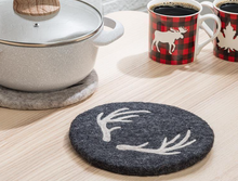 Load image into Gallery viewer, Stag Horn Trivet - Black
