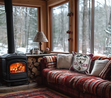 Load image into Gallery viewer, Square Alpine Ski Club Pillow
