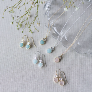 Anastasia Necklace - Gold/Amazonite