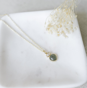 Anastasia Necklace - Gold/Labradorite