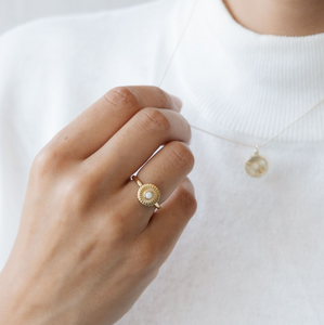 Lina Layering Necklace - Gold/Opalite