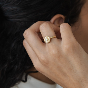 Lina Ring - Gold/Opalite