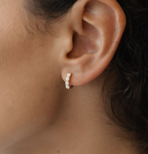 Load image into Gallery viewer, Opal Kiss Hoops - Gold/Opalite
