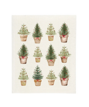 Load image into Gallery viewer, Holiday Trees In Pots Sponge Cloth - Pack Of 5
