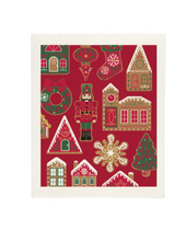 Load image into Gallery viewer, Red Gingerbread Sponge Cloth - Pack Of 5

