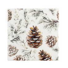 Load image into Gallery viewer, Pinecone Firs Textured Printed Ceramic Coaster - Set of 6
