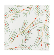 Load image into Gallery viewer, Slim Holly Textured Printed Ceramic Coaster - Set of 6
