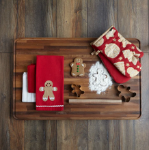 Load image into Gallery viewer, Red Gingerbread Kitchen Towel - Set Of 3
