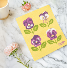 Load image into Gallery viewer, Pansy Swedish Dishcloth
