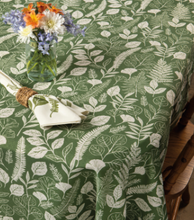 Load image into Gallery viewer, Fern &amp; Frond Round Tablecloth 60 inch
