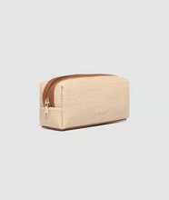 Load image into Gallery viewer, Brianna Makeup Bag with Brushes - Natural Tan
