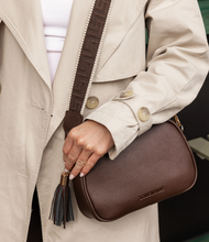 Load image into Gallery viewer, Jacinta Gia Crossbody Bag - Chocolate
