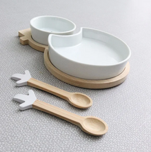 Load image into Gallery viewer, White Snowman Serving Set - 5PC
