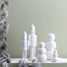 Load image into Gallery viewer, White Snowman Glossed Ceramic Décor - Medium
