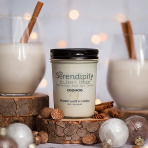 Egg Nog Gift It Gray Soy Candle