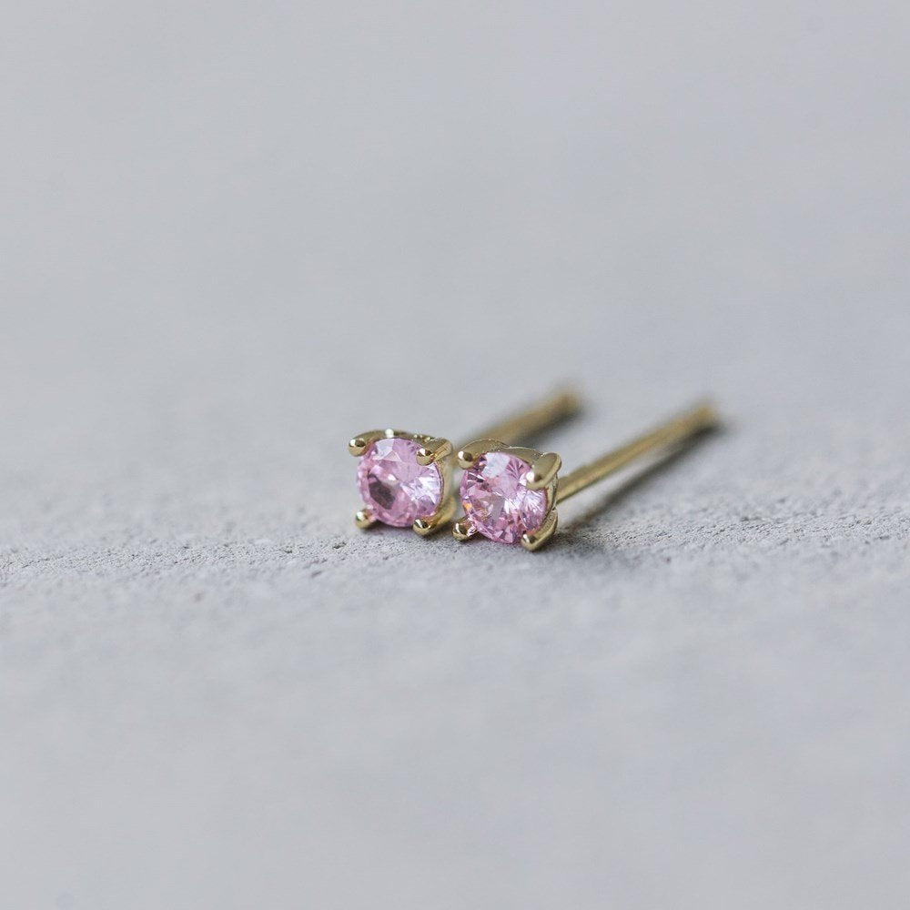 Shimmer Studs - Gold / Pink