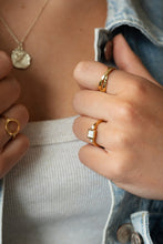 Load image into Gallery viewer, Inner Glow Ring- Gold/Mother of Pearl
