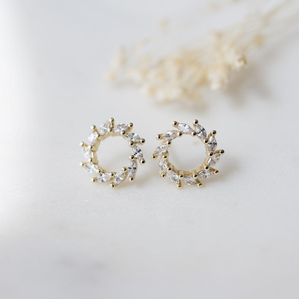 Solara Studs - Gold/Clear