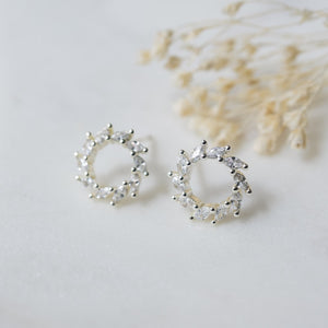 Solara Studs - Silver/Clear