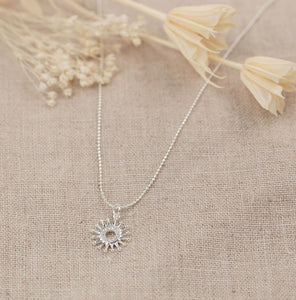 Sparkle Burst Necklace - Silver