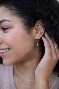 Sparkling Arc Earrings - Gold
