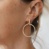 Load image into Gallery viewer, Twofold Earrings - Silver/Circle
