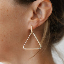 Load image into Gallery viewer, Twofold Earrings - Gold/Triangle
