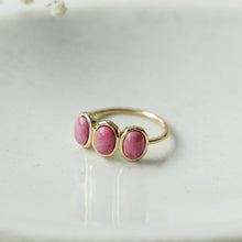 Load image into Gallery viewer, Tri Essence Ring - Gold/Pink Rhodonite
