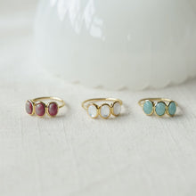 Load image into Gallery viewer, Tri Essence Ring - Gold/Pink Rhodonite
