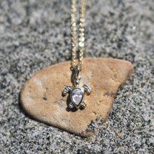 Load image into Gallery viewer, Turtle Treasure Necklace - Gold/Clear

