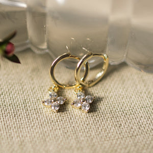 Twila Hoops - Gold/Clear