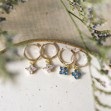 Load image into Gallery viewer, Twila Hoops - Gold/Sky Blue
