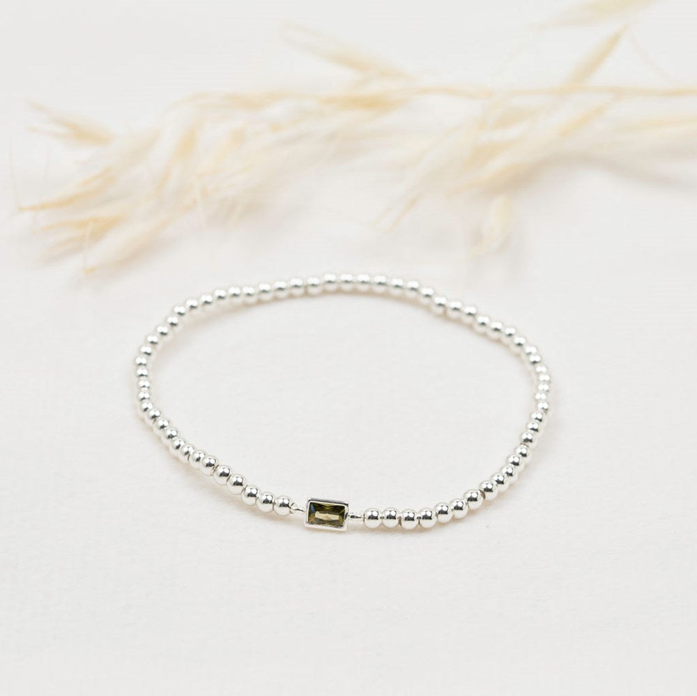 Twinkle Bracelet - Silver/Moss Green