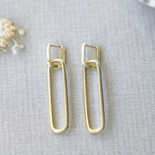 Load image into Gallery viewer, Twofold Earrings - Tall - Gold
