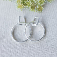Load image into Gallery viewer, Twofold Earrings - Silver/Circle
