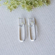 Load image into Gallery viewer, Twofold Earrings - Silver/Short
