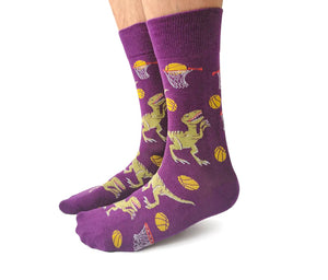 Dino Basketball Socks - For Him